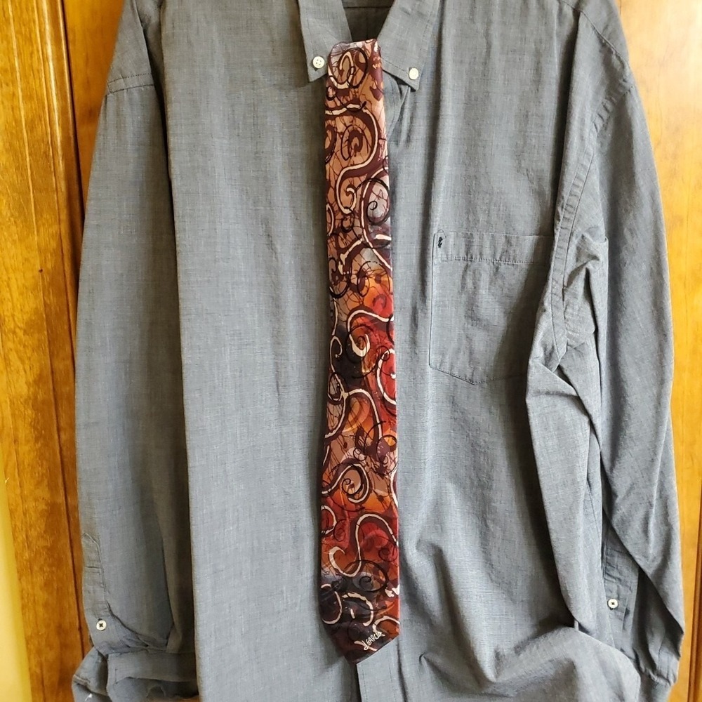 J. Garcia OS Necktie Mens Orange Another Butterfly Silk Artist Proof No 2014 Tie - Picture 5 of 5